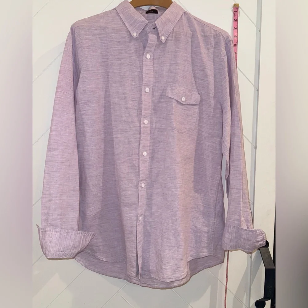 Like New Men’s J.Crew Baird McNutt Irish Linen Slim Fit Button-Down Shirt XL